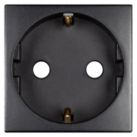 45 mm Insert tipo Schuko sem parafusos preto mate compatível com espelhos R e S