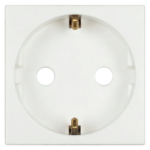 45 mm Insert tipo Schuko sem parafusos branco brilhante compatível com espelhos R e S