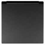 45 mm Insert tipo Schuko com tampa sem parafusos preto mate compatível com espelhos S