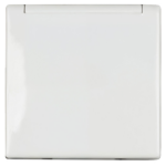 45 mm Insert tipo Schuko com tampa sem parafusos branco brilhante compatível com espelhos S